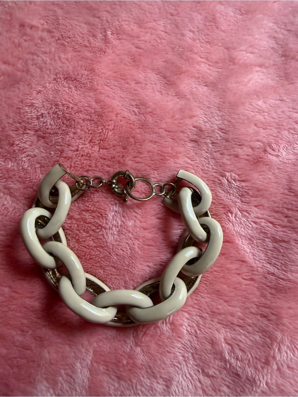 Classic Cream Link Chain Bracelet - Women Jewelry
